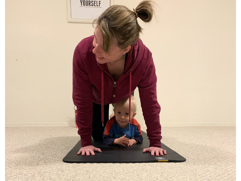 Exercising with a toddler