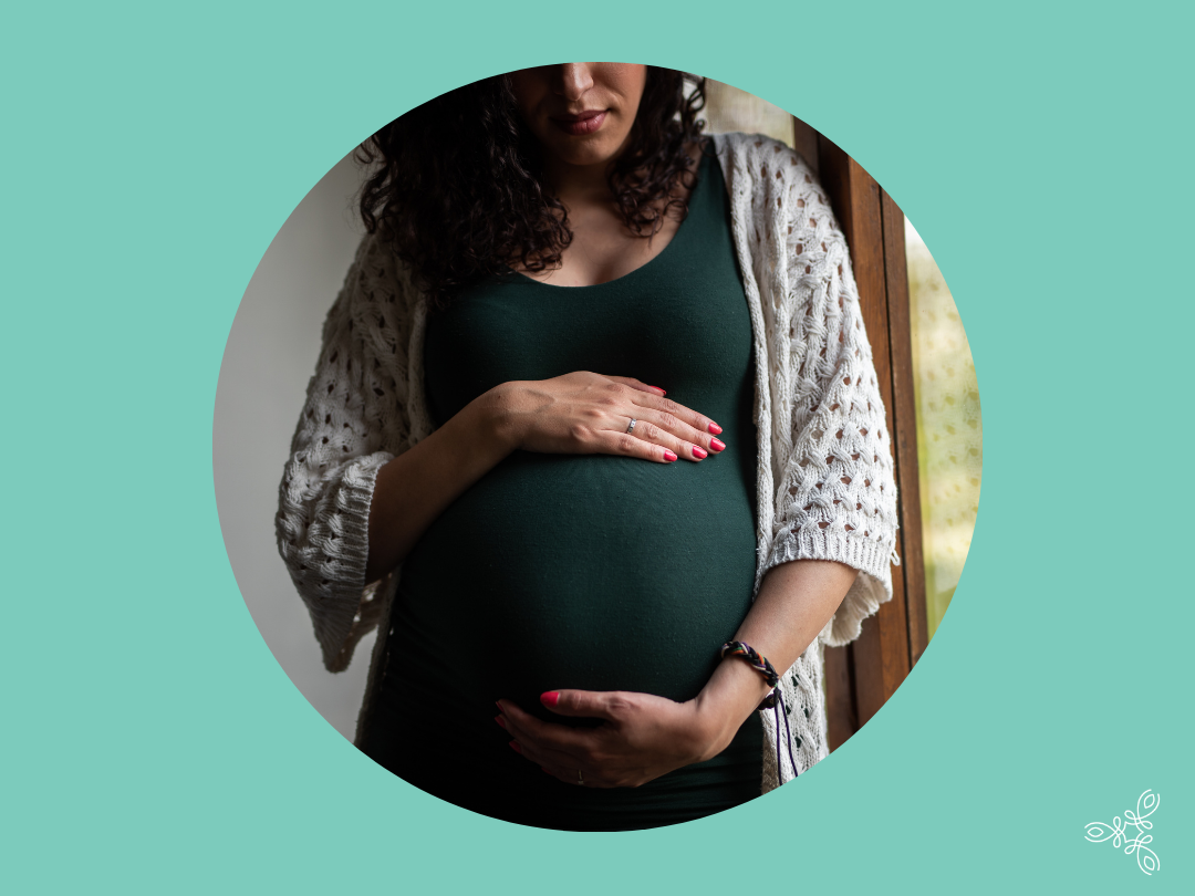 Pregnant woman getting ready for birth